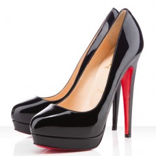 Sandali Christian Louboutin Bianca con plateau da 140 mm, neri.