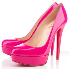 Sandali Christian Louboutin Bianca con plateau da 140 mm, rosa