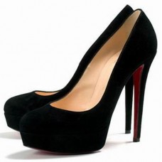 Sandali Christian Louboutin Bianca con plateau da 120 mm, neri.