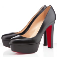Sandali Christian Louboutin Bianca con plateau da 140 mm, neri.