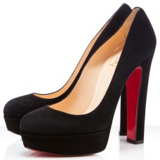 Sandali Christian Louboutin Bianca con plateau da 140 mm, neri.