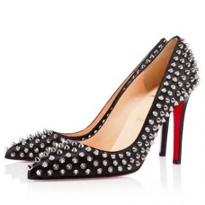 Décolleté Christian Louboutin Pigalle Spikes 100mm nere