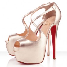 Sandali Christian Louboutin Exagona 160mm in platino