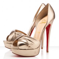 Sandali Christian Louboutin Volpi 140mm in platino