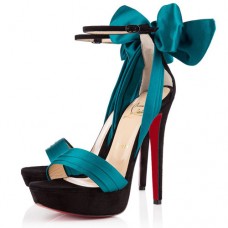 Sandali Christian Louboutin Vampanodo 140mm color pavone