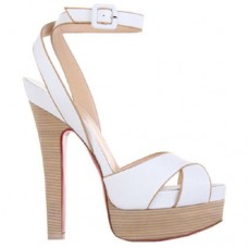 Sandali Christian Louboutin Vivaeva 160mm bianchi
