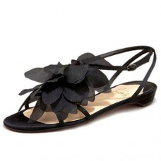 Sandali Christian Louboutin Petal Crepe neri