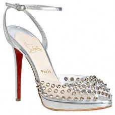 Sandali Christian Louboutin Jeannette con borchie, 120 mm, argento Sandali Christian Louboutin Jeannette con borchie, 120 mm, argento