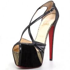 Sandali Christian Louboutin Divinoche 160mm neri