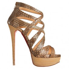 Sandali Christian Louboutin Balota 140mm in pitone