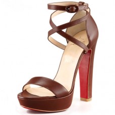 Sandali Christian Louboutin Summerissima 140mm marroni