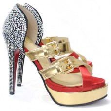 Christian Louboutin Ambertina 140mm Sandali Mandarino Rosso Christian Louboutin Ambertina 140mm Sandali Mandarino Rosso