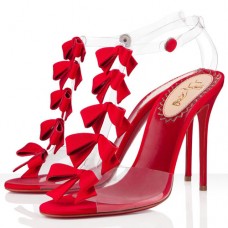 Sandali Christian Louboutin Bow Bow 100mm rossi