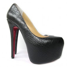 Sandali con plateau Christian Louboutin Daffodile da 160 mm, neri.