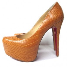 Sandali con plateau Christian Louboutin Daffodile da 160 mm, marroni