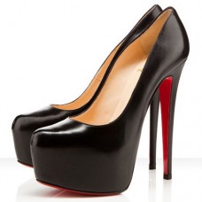 Sandali con plateau Christian Louboutin Daffodile da 160 mm, neri.