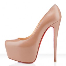 Sandali con plateau Christian Louboutin Daffodile 160mm Beige