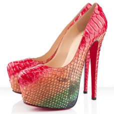 Sandali con plateau Christian Louboutin Daffodile 160mm Multicolore