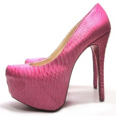 Sandali con plateau Christian Louboutin Daffodile 160mm rosa
