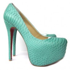 Sandali con plateau Christian Louboutin Daffodile 160mm verdi