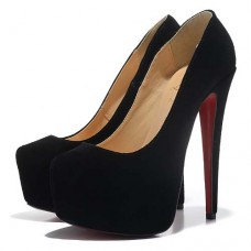 Sandali con plateau Christian Louboutin Daffodile da 160 mm, neri.