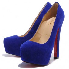 Sandali con plateau Christian Louboutin Daffodile 160mm blu
