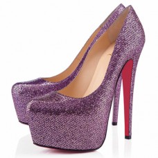 Sandali con plateau Christian Louboutin Daffodile 160mm Parme