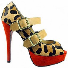 Décolleté Christian Louboutin Bikiki 140mm Mary Jane con stampa leopardata Décolleté Christian Louboutin Bikiki 140mm Mary Jane con stampa leopardata