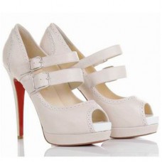 Décolleté Mary Jane Christian Louboutin Luly 140mm bianche