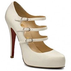 Décolleté Mary Jane Christian Louboutin Dillian 120mm bianche Décolleté Mary Jane Christian Louboutin Dillian 120mm bianche