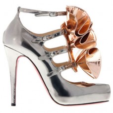 Décolleté Mary Jane Christian Louboutin Dillian 120mm color argento
