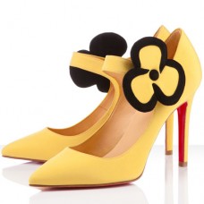 Christian Louboutin Pensee 100mm Mary Jane Pumps Canari Christian Louboutin Pensee 100mm Mary Jane Pumps Canari