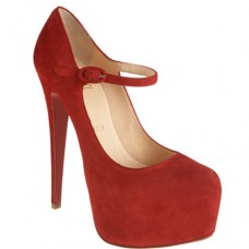 Décolleté Mary Jane Christian Louboutin Lady Daf 160mm rosse