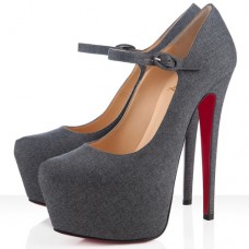 Décolleté Christian Louboutin Lady Daf 160mm Mary Jane grigio chiaro Décolleté Christian Louboutin Lady Daf 160mm Mary Jane grigio chiaro