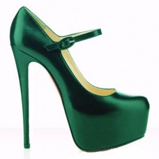 Décolleté Mary Jane Christian Louboutin Lady Daf 160mm verdi
