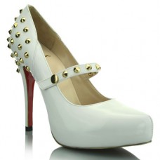 Décolleté Mary Jane Christian Louboutin Mad 120mm bianche