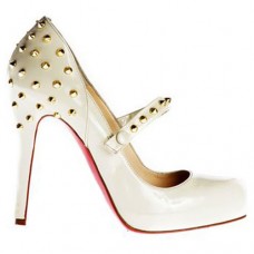 Décolleté Mary Jane Christian Louboutin Mad 120mm bianche
