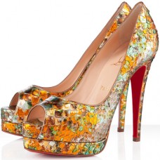 Christian Louboutin Altadama 140mm Peep Toe Décolleté Multicolori