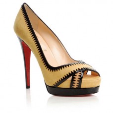 Décolleté Christian Louboutin Very Jaws 140mm con punta aperta, gialle
