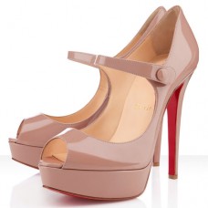 Décolleté Christian Louboutin Bana 140mm con punta aperta, colore nude Décolleté Christian Louboutin Bana 140mm con punta aperta, colore nude