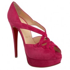 Décolleté Christian Louboutin Lady Corset 140mm con punta aperta, colore Rose Matador Décolleté Christian Louboutin Lady Corset 140mm con punta aperta, colore Rose Matador