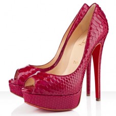 Décolleté Christian Louboutin Lady 140mm con punta aperta, rosa Décolleté Christian Louboutin Lady 140mm con punta aperta, rosa