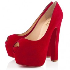 Décolleté Christian Louboutin Shameless 160mm con punta aperta, rosse