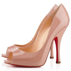 Décolleté Christian Louboutin Maryl 120mm con punta aperta, colore nude