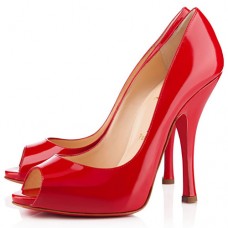 Décolleté Christian Louboutin Maryl 120mm con punta aperta, colore rosso Décolleté Christian Louboutin Maryl 120mm con punta aperta, colore rosso