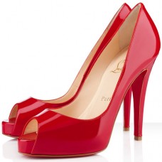 Décolleté Christian Louboutin Very Privé 120mm con punta aperta, rosse