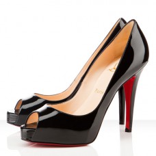 Décolleté Christian Louboutin Very Privé 120mm con punta aperta, nere
