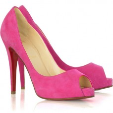 Décolleté Christian Louboutin Very Privé 120mm con punta aperta, rosa
