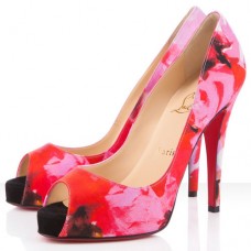 Décolleté Christian Louboutin Very Privé 120mm con punta aperta, rosa Décolleté Christian Louboutin Very Privé 120mm con punta aperta, rosa