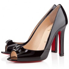 Décolleté Christian Louboutin Openbelt 100mm con punta aperta, nere